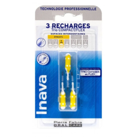 INAVA - Recharge Brossettes Interdentaires jaune - 3 recharges