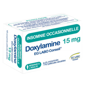 Doxylamine 15 mg - Insomnie Occasionnelle - 10 Comprimés Pelliculés Sécables