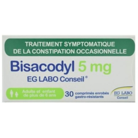 Bisacodyl 5 mg - Constipation Occasionnelle - 30 Comprimés