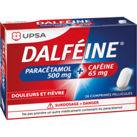 DALFEINE - Paracétamol 500 mg + Caféine 65 mg - 16 comprimés pelliculés