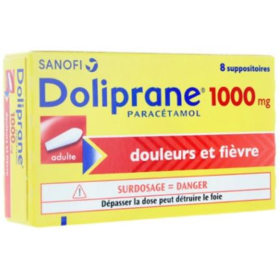 Doliprane 1000 mg - 8 Suppositoires
