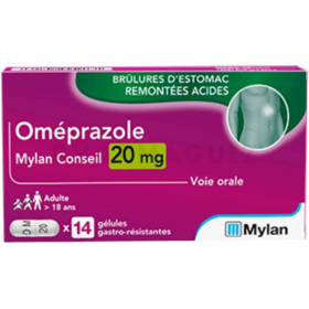 Oméprazole - Reflux Gastro-Oesophagien 20 mg - 14 gélules