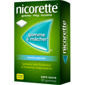 NICORETTE - Gomme Menthe Glaciale 4 mg - 30 gommes