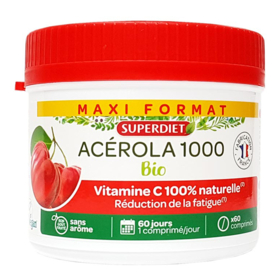 ACEROLA 1000 - Maxi Pot Vitamine C BIO - 60 Comprimés