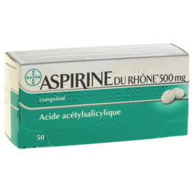Aspirine du Rhône 500 mg Acide Acétylsalicylique - 50 Comprimés