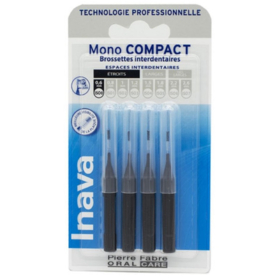 INAVA - Mono Compact - Brossettes interdentaires Noir 0.6 mm - 4 pièces