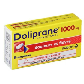 Doliprane Adulte 1000 mg - Boite de 8 Comprimés