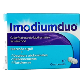 Imodiumduo - Diarrhée Aiguë & Douleurs Abdominales - 12 comprimés