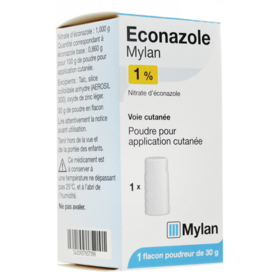 ECONAZOLE - 1% Nitrate d'Éconazole Poudre pour Application Cutanée - 30 g