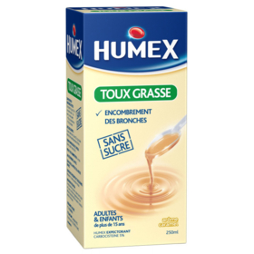 HUMEX EXPECTORANT Sirop Toux Grasse Adulte Sans Sucre ârome Caramel - 250 ml