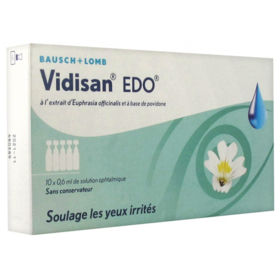 VIDISAN EDO - Solution Ophtalmique - 10 x 0,6 ml