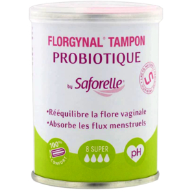 FLORGYNAL - Tampon Probiotique Super - 8 tampons