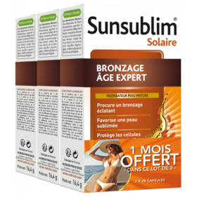 SUNSUBLIM - Solaire - Bronzage Âge Expert Préparateur Peaux Matures - 3 x 28 capsules