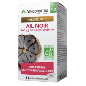 ARKOGELULES - AiL Noir Bio - Cholestérol Santé Cardiovasculaire - 40 gélules