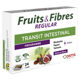 FRUITS & FIBRES REGULAR - Transit Intestinal Régulier - 24 cubes