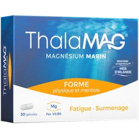 Thalamag Magnesium Marin Forme Physique et Mentale - Fatigue et Surmenage - 30 gélules