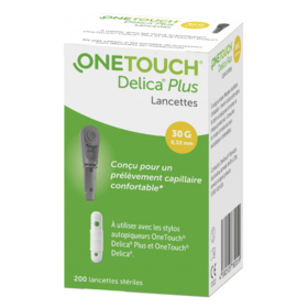 ONETOUCH - Delica Plus - 200 Lancettes Stériles - 30 g