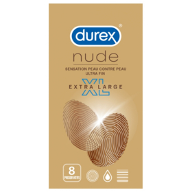DUREX PLAY Préservatif Nude Extra Large XL - 8 Préservatifs