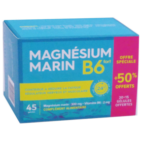 Magnésium Marin B6 Fort - 30 + 15 gellules offertes