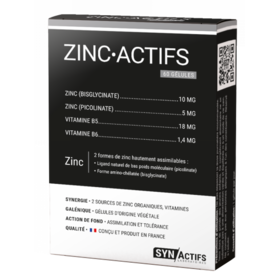 ZINC Actifs - Zinc - 60 gélules