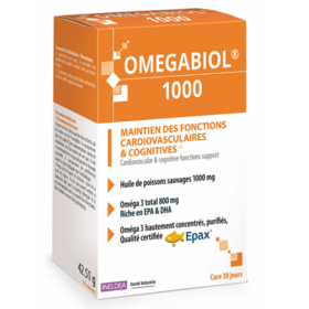 OMEGABIOL 1000 - Maintien des Fonctions Cardiovasculaires & Cognitives - 60 Capsules
