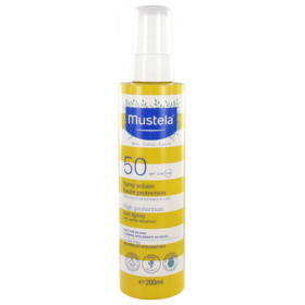 MUSTELA Spray Solaire Haute Protection SPF50 Bébé-Enfant-Famille - 200 ml