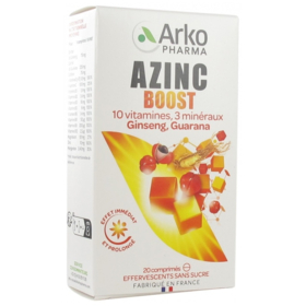 AZINC BOOST - 10 Vitamines, 3 Minéraux - 20 Comprimés Effervescents