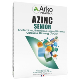 AZINC SENIOR - 12 Vitamines, 8 Minéraux - 30 Comprimés