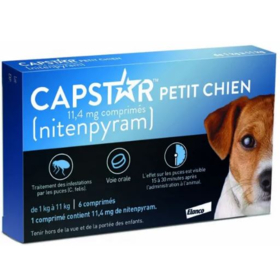 Capstar 11,4 mg Anti-puces Petit Chien - 6 Comprimés