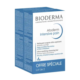 Bioderma Atoderm Intensive Pain Nettoyant Surgras Peaux Sensibles Très Sèches 2 x 150g