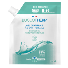 BUCCOTHERM Eco-Recharge Gel Dentifrice Bio à l'Eau Thermale Protection Gencives Sensibles Menthe - 200 ml