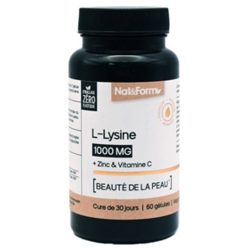 L-Lysine 1000 Mg + Zinc & Vitamine C- 60 Gélules