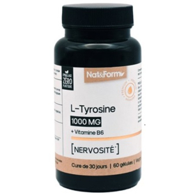 L-Tyrosine 1000 Mg + Vitamine B6 - Nervosité - 60 Gélules