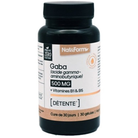 Gaba 500 Mg + Vitamines B1&B5 - Détente - 30 Gélules