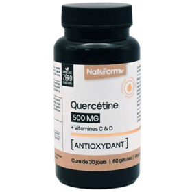 Quercétine 500 Mg + Vitamines C&D - Antioxydant - 60 Gélules
