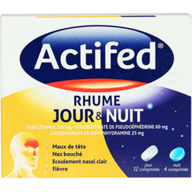 ACTIFED - Rhume Jour & Nuit - 16 comprimés