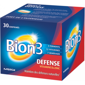 BION 3 - Vitamine D & Zinc Adulte - 30 comprimés