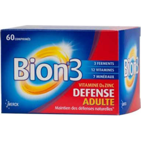 BION 3 - Vitamine D & Zinc Adulte - 60 comprimés