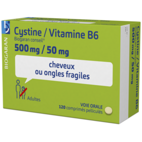 Cystine / Vitamine B6 - Cheveux ou Ongles Fragiles - 120 comprimés