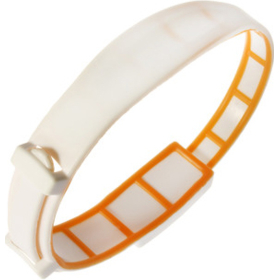Bracelet Anti-Moustiques Naturel Blanc Orange