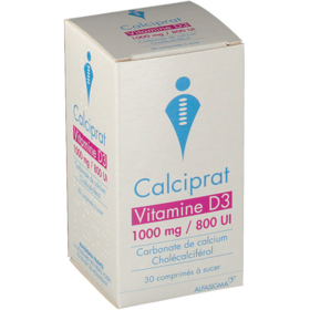 Calciprat Vitamine D3 1000 MG/800 UI - 30 comprimés