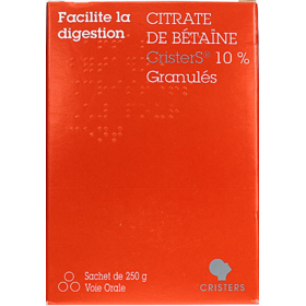 Citrate de Bétaïne 10% Granulés Digestion - 250 g  