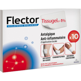 FLECTOR - Tissugel EP - Antalgique 1 % - 10 patchs