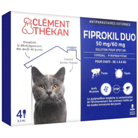 Fiprokil Duo 50 mg/60 mg Chat - 4 pipettes