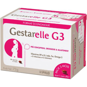 Gestarelle G3+ Pré-Conception Grossesse & Allaitement - 90 capsules