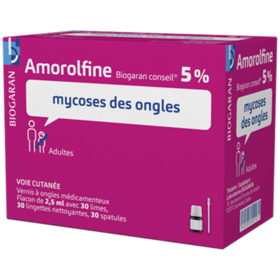 Amorolfine - Vernis à Ongles Médicamenteux 5 % - 2,50 ml