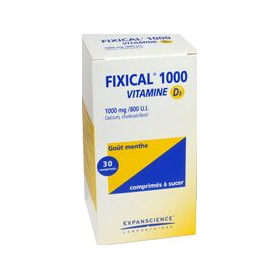 Fixical Vitamine D 3 1000 mg/800 UI - 30 comprimés à sucer