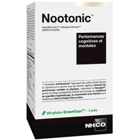 NOOTONIC - Performances Cognitives et mentales - 100 gélules - 1 mois