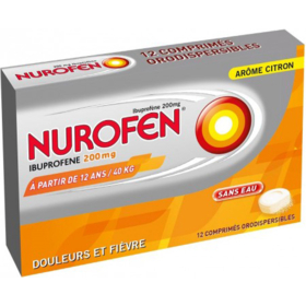 NUROFEN - Ibuprofène 200 mg Citron - 12 comprimés