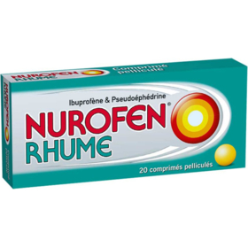 NUROFEN RHUME - Ibuprofène & Pseudoéphédrine - 20 comprimés